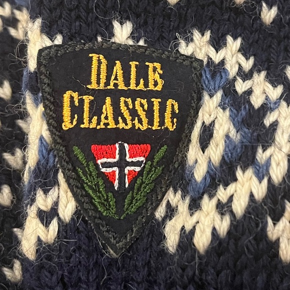 Dale of Norway Fair Isle sweater. Blue and cream. Excellent used condition. - Picture 6 of 7